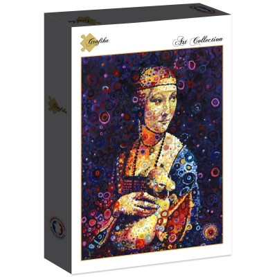 Puzzle Grafika-F-30802 Leonardo da Vinci: Lady with an Ermine, by Sally Rich
