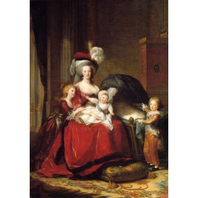 Puzzle Grafika-F-32970 Louise-Élisabeth Vigee le Brun : Marie Antoinette et ses enfants, 1787