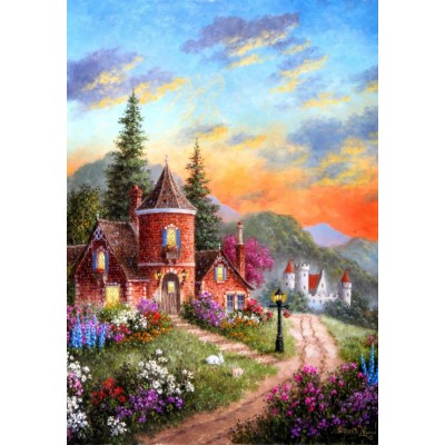 Puzzle Grafika-F-33136 Dennis Lewan - Castle Ridge Manor