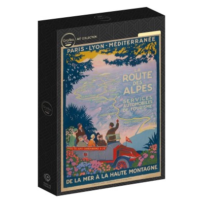 Puzzle Grafika-F-33421 Roger Broders -  La Route des Alpes, 1920