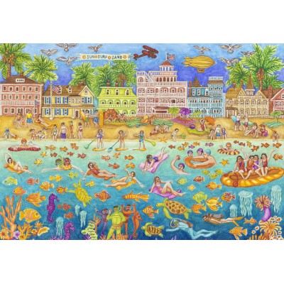 Puzzle Grafika-F-33646 Tropical Swim Party