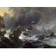 Ludolf Backhuysen : Ships in Distress off a Rocky Coast, 1667