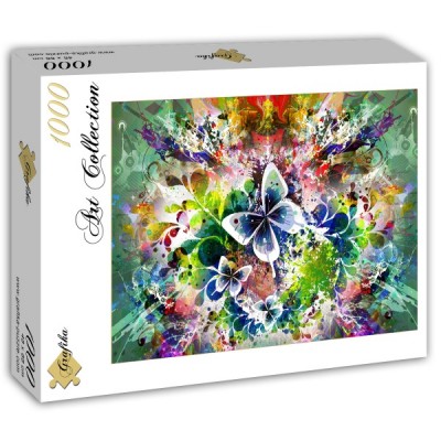 Puzzle Grafika-T-00001 Fleurs et Papillons de Printemps