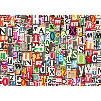 Puzzle Grafika-T-00079 Collage de Chiffres et de Lettres