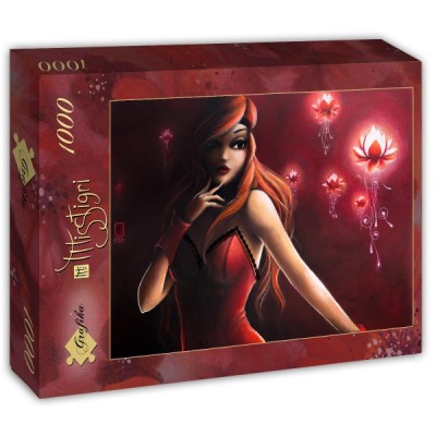 Puzzle Grafika-T-00114 Misstigri - Red Light Flower