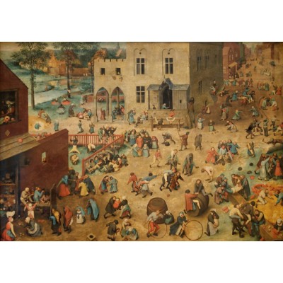 Puzzle Grafika-T-00150 Brueghel Pieter : Les Jeux d'Enfants, 1560