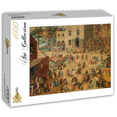 Puzzle Grafika-T-00151 Brueghel Pieter : Les Jeux d'Enfants, 1560