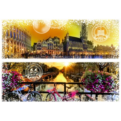 Puzzle Grafika-T-00231 Travel around the World - Belgique et Pays-Bas