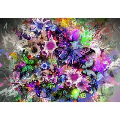 Puzzle Grafika-T-00314 Fleurs et Papillons