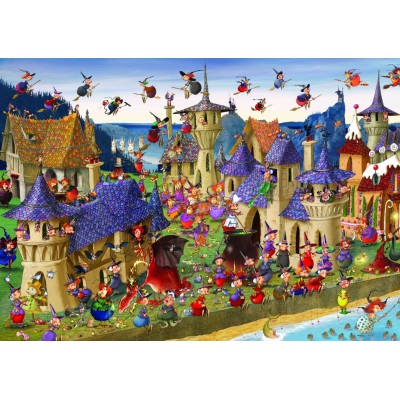 Puzzle Grafika-T-00489 François Ruyer - Fête des Sorcières au Château