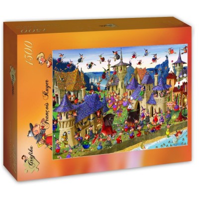 Puzzle Grafika-T-00490 François Ruyer - Fête des Sorcières au Château