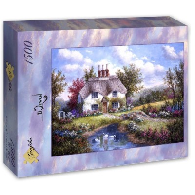 Puzzle Grafika-T-00501 Dennis Lewan - Swan Creek Cottage