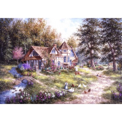 Puzzle Grafika-T-00509 Dennis Lewan - Glacier Ridge Manor