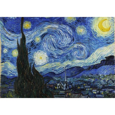 Puzzle Grafika-T-00646 Vincent Van Gogh - La Nuit étoilée, 1889