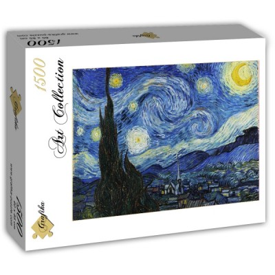 Puzzle Grafika-T-00646 Vincent Van Gogh - La Nuit étoilée, 1889