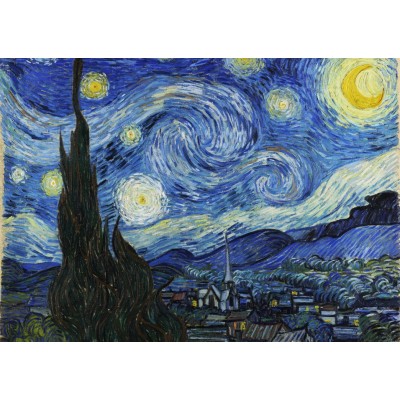 Puzzle Grafika-T-00647 Vincent Van Gogh - La Nuit étoilée, 1889