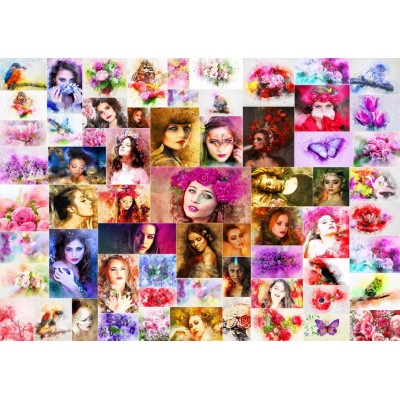 Puzzle Grafika-T-00912 Collage - Femmes