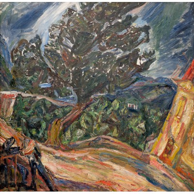 Puzzle Grafika-T-02242 Chaïm Soutine : Le Gros Arbre Bleu, 1920-1921