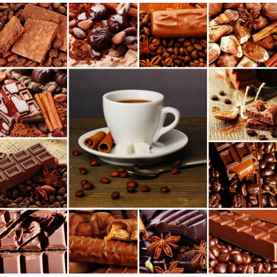 Puzzle Grafika-T-02302 Collage Café et Chocolats