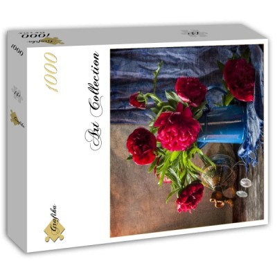 Puzzle Grafika-T-02309 Pivoines Roses