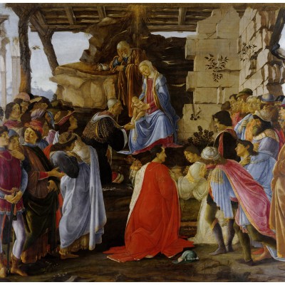 Puzzle Grafika-T-02320 Sandro Botticelli: Adoration of the Magi (Zanobi Altar), 1475