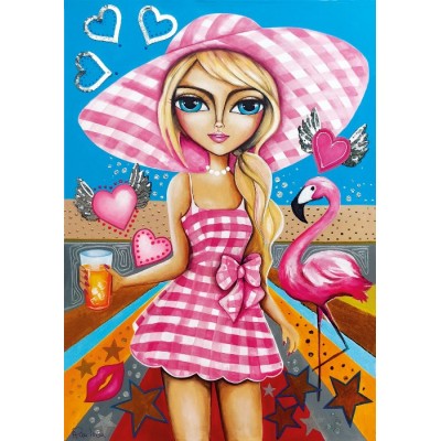 Puzzle Magnolia-1721 La Femme en Rose