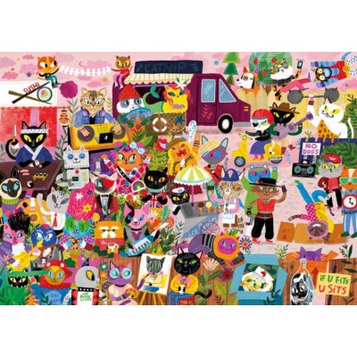 Puzzle Magnolia-2120 Cat Crowd