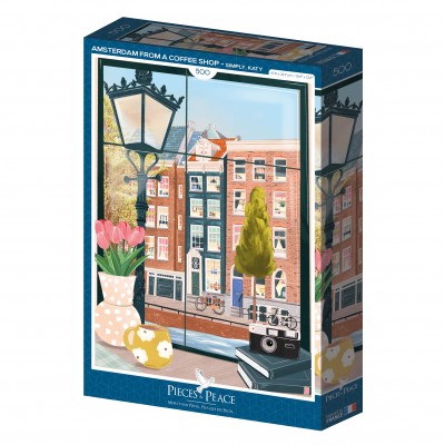 Puzzle Pieces-Peace-F-00084 Amsterdam vue d'un Café