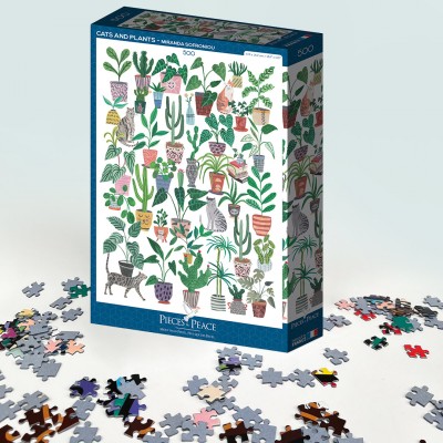 Puzzle Pieces-Peace-F-00091 Chats et Plantes