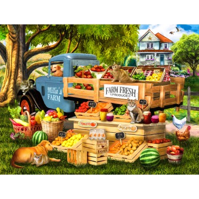 Puzzle Sunsout-28584 Pièces XXL - Fruits et Légumes de Millie