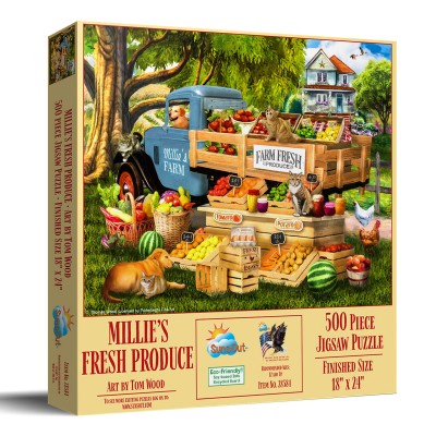 Puzzle Sunsout-28584 Pièces XXL - Fruits et Légumes de Millie