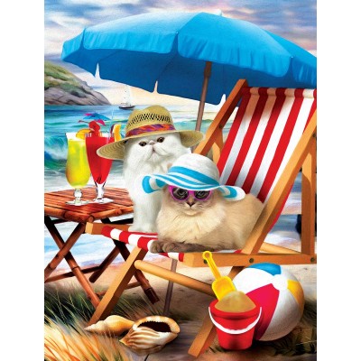 Puzzle Sunsout-28865 Pièces XXL - Beach Cats