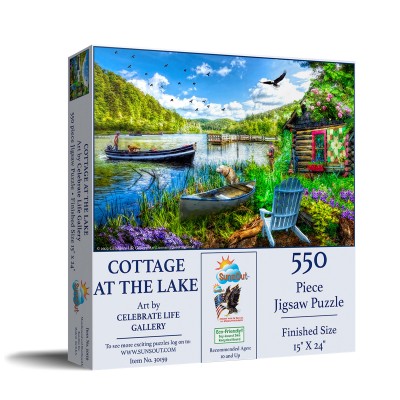 Puzzle Sunsout-30159 Chalet au Bord du Lac