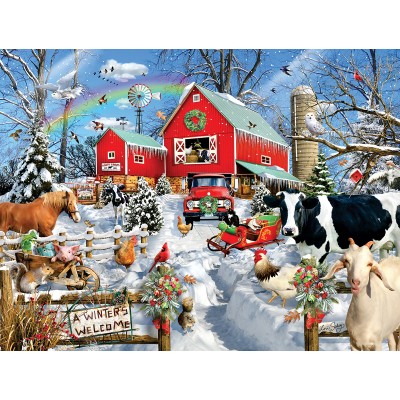 Puzzle Sunsout-35219 Pièces XXL - Lori Schory - Ferme en Hiver