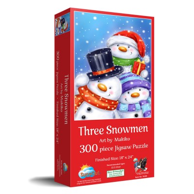 Puzzle Sunsout-35316 Pièces XXL - Les Trois Bonshommes de Neige