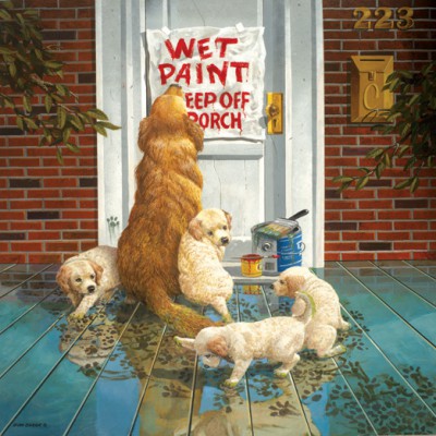 Puzzle Sunsout-36715 Don Crook - Wet Paint