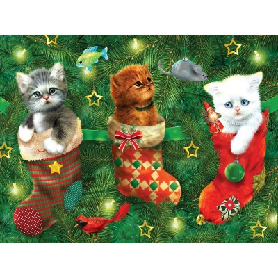 Puzzle Sunsout-37160 Chausettes Pleines de Chatons