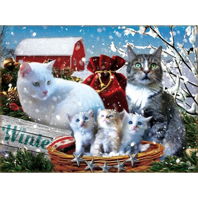 Puzzle Sunsout-42227 Pièces XXL - Chatons d'hiver