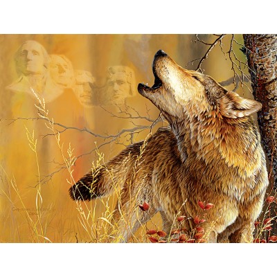 Puzzle Sunsout-56440 Pièces XXL - Le Loup du Mont Rushmore