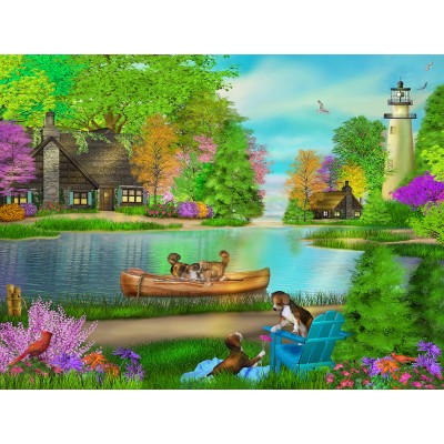 Puzzle Sunsout-66515 Au Bord de la Mer