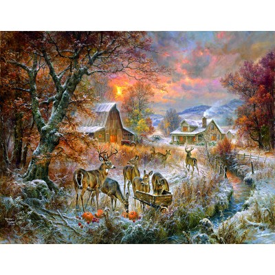 Puzzle Sunsout-69865 Pièces XXL - Le Garde Manger des Cerfs