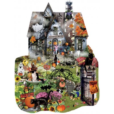 Puzzle Sunsout-95615 Lori Schory - Halloween Spooky House