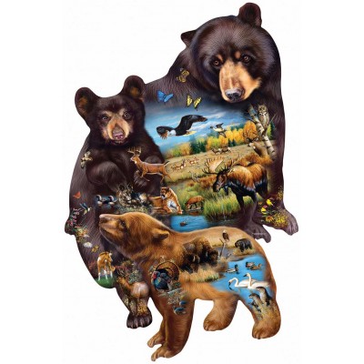 Puzzle Sunsout-95732 Cynthie Fisher - Bear Family Adventure