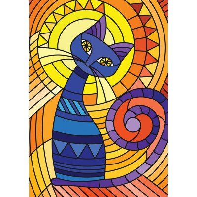 Puzzle Yazz-3840 Geometric Cat